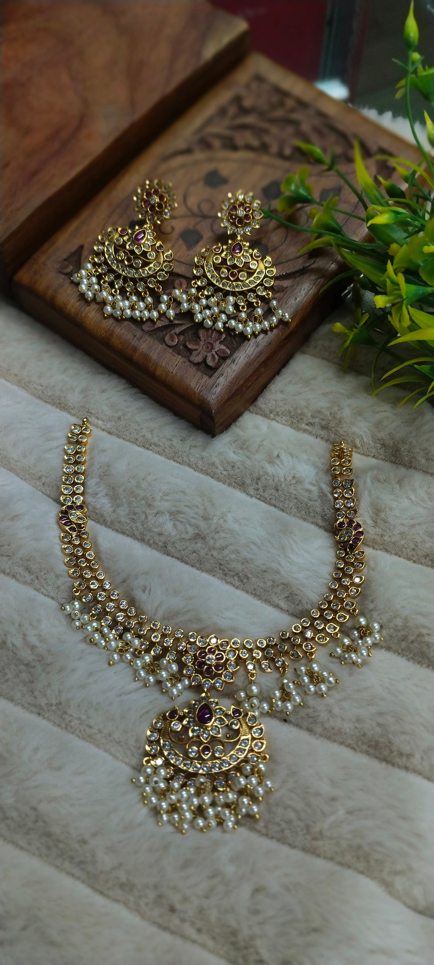 Mozonite jwellery set